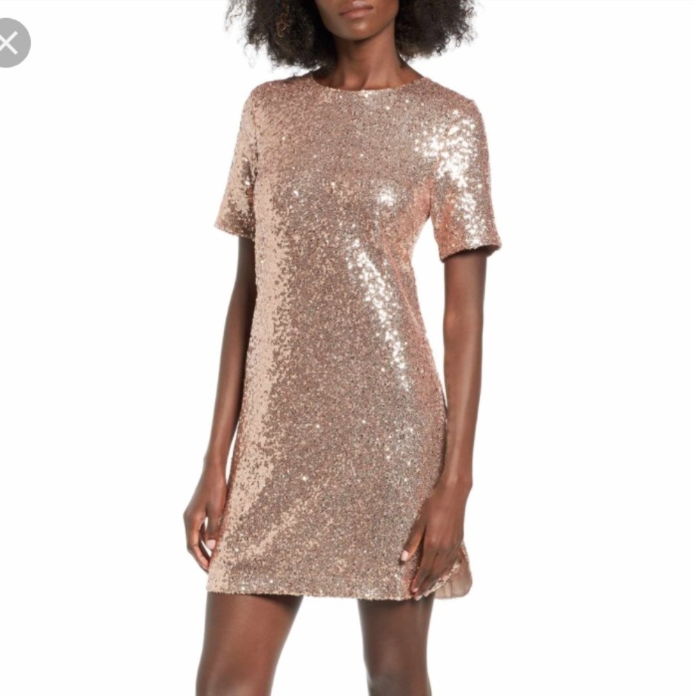 Rose gold sequin dress - Soprano